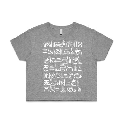 Moonuscript Crop - White Design - Womens Thumbnail