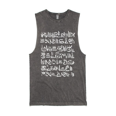 Moonuscript Stonewash Tank - White Design - Mens - AS Colour Stone Wash Barnard Tank Thumbnail