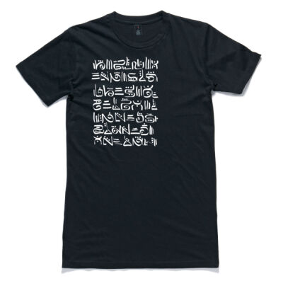 Moonuscript Tall T - White Design - Mens Thumbnail